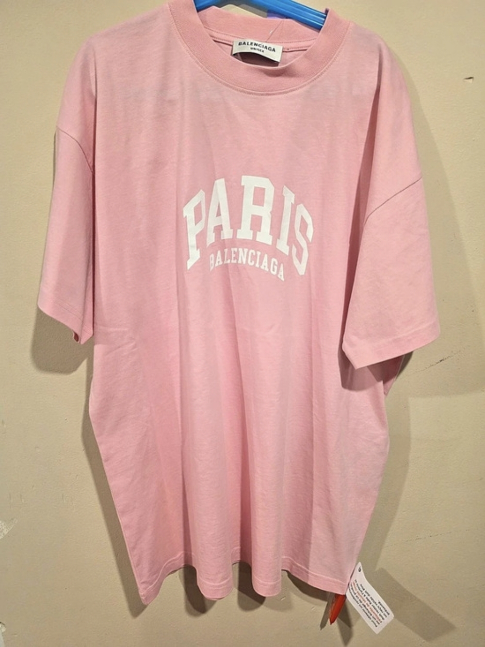 Balenciaga Paris Balenciaga T-Shirt Paris T-Shirt Pink Short Sleeve XS